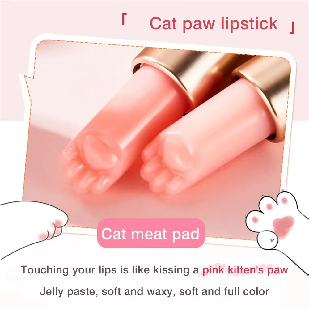 SableGlow Pawfect™ Vitality Color Lip Balm – Cat Paw Jelly Lipstick